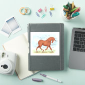 ブレーズポニー解剖図ウマ科の付きソレル馬 シール (iPadカバー)