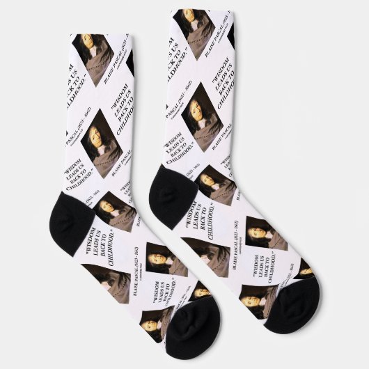 ブレーズ・パスカルの知恵は私たちを子供時代に導く ソックス (右)