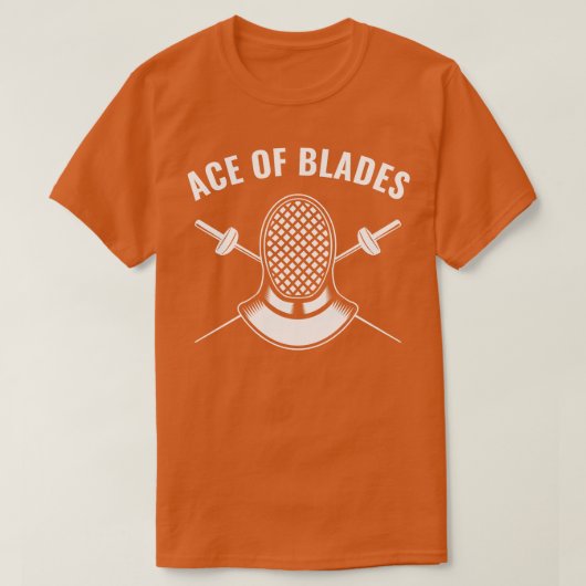 ブレードおもしろいのフェンシングエース Tシャツ (デザイン正面)