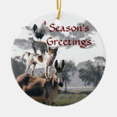 ブレーメンのミュージシャンのおもしろい動物の物語 セラミックオーナメント (正面)