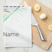 ブレーメンシティドイツレトロタウンミュージシャンヴィンテージ キッチンタオル (四つ折り)