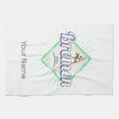 ブレーメンシティドイツレトロタウンミュージシャンヴィンテージ キッチンタオル (横)