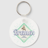 ブレーメンシティドイツレトロタウンミュージシャンヴィンテージ キーホルダー (正面)