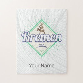 ブレーメンシティドイツレトロタウンミュージシャンヴィンテージ ジグソーパズル