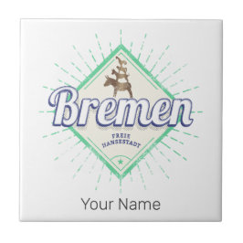 ブレーメンシティドイツレトロタウンミュージシャンヴィンテージ タイル