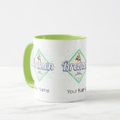 ブレーメンシティドイツレトロタウンミュージシャンヴィンテージ マグカップ (正面左)