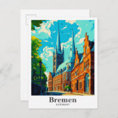 ブレーメンドイツヴィンテージトラベルポートレート ポストカード (正面/裏面)