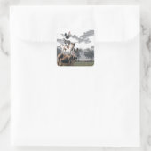 ブレーメンミュージシャンおもしろい動物の物語 スクエアシール (バッグ)