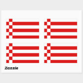 ブレーメン長方形ステッカーのフラグ 長方形シール (シート)