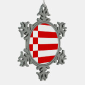 ブレーメン雪の結晶ペーターのクリスマス装飾旗 スノーフレークピューターオーナメント (左)