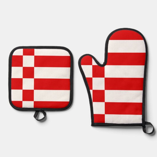 ブレーメン・キーチェーン国旗 鍋つかみ&鍋敷きセット (正面)