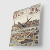 ブレーメン、ドイツ1719年 スクエア壁時計 (傾斜)