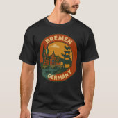 ブレーメン ドイツ シティ アート Tシャツ (正面)