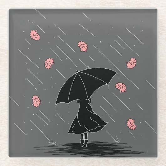 ブレーンストームプン ガラスコースター (正面)