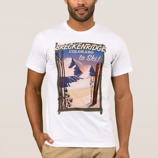 ブレckenridge コロラドスキーポスター tシャツ (正面)