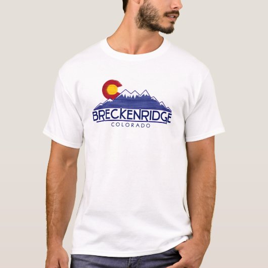 ブレckenridge コロラド 木の山Tシャツ Tシャツ (正面)
