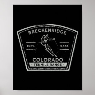 ブレckenridge コロラド 長袖 スノースキー ポスター