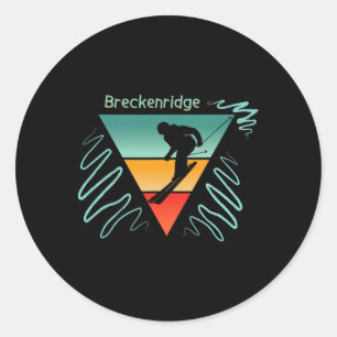 ブレckenridge コロラド 90年代風 レトロ スキー ラウンドシール