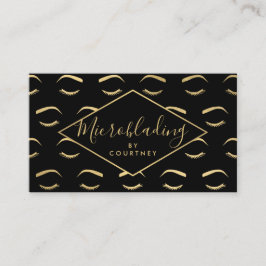 ブロウと発疹マイクロブラッドブラック/金ゴールド 名刺