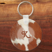 ブロウと白のリアルな外観コウィドモノグラム キーホルダー (裏面)