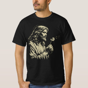 ブロウウィッシュ 優しいイエス様 タンポポ フワフワ クラシカルデザイン Tシャツ