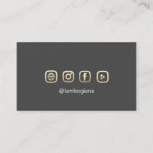 ブロウズゴールデンロゴマイクロブレイディングSNSグレーB 名刺 (裏面)