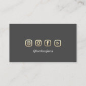 ブロウズゴールデンロゴマイクロブレイディングSNSグレーB 名刺 (裏面)