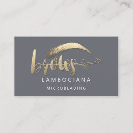 ブロウズゴールデンロゴマイクロブレッドソーシャルメディアのスモーク 名刺