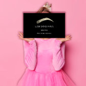 ブロウズゴールデンロゴマイクロブレッドソーシャルメディアブラック 名刺