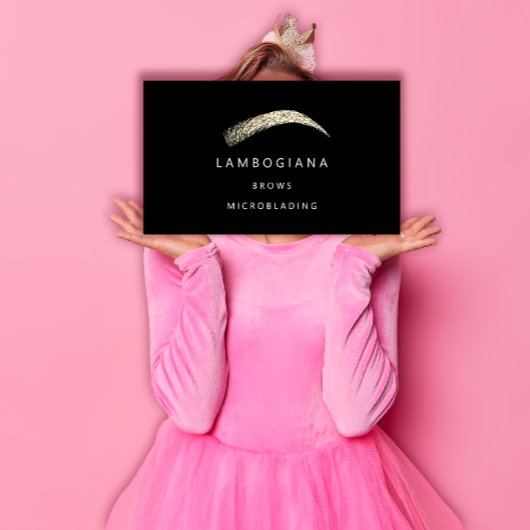 ブロウズゴールデンロゴマイクロブレッドソーシャルメディアブラック 名刺