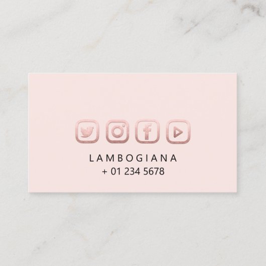 ブロウズロゴマイクロブレードSNSピンクローズ 名刺 (裏面)