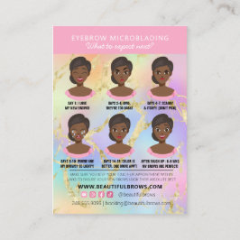 ブロウマイクロブレーディングアフターケア&アポイントメント大理石  名刺