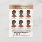 ブロウマイクロブレーディングアフターケア&アポイントメント大理石 名刺 (裏面)
