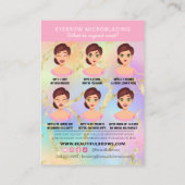 ブロウマイクロブレーディングアフターケア&アポイントメント大理石B 名刺 (裏面)