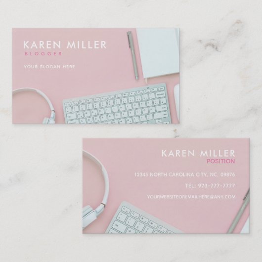 ブロガーがスローガンを掲げる名刺 名刺 (正面/裏面)