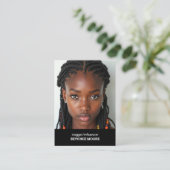 ブロガーのインフルエカスタムンサーQR & Photo 名刺 (スタンド正面)