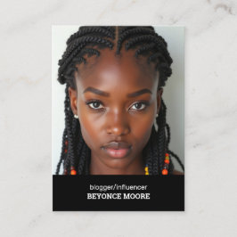 ブロガーのインフルエカスタムンサーQR & Photo 名刺