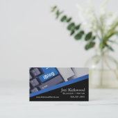 ブロガーのジャーナリストのニュースの作家のWordPressのブログ 名刺 (スタンド正面)