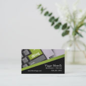 ブロガーの作家の編集者のインターネットのWordPressのブログ 名刺 (スタンド正面)