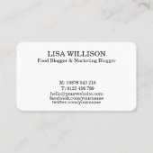 ブロガーパーソナライズされた・インフルエンサー・コンテンツ作成者 名刺 (裏面)