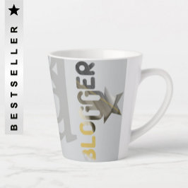 ブロガーラテマググ抽象芸術インテリアデコールブラック カフェラテマグ