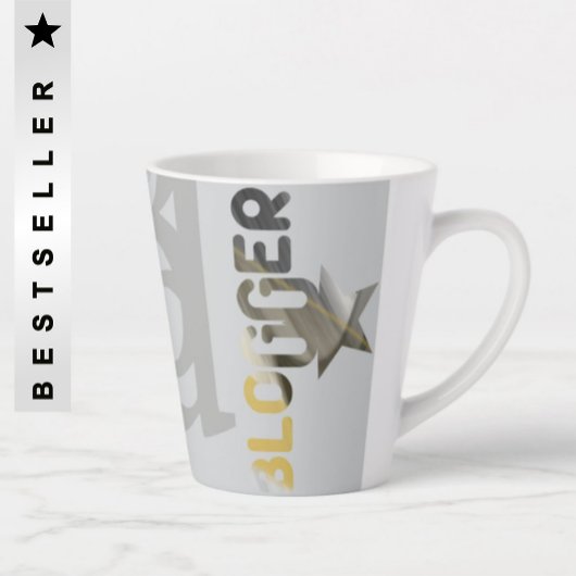 ブロガーラテマググ抽象芸術インテリアデコールブラック カフェラテマグ