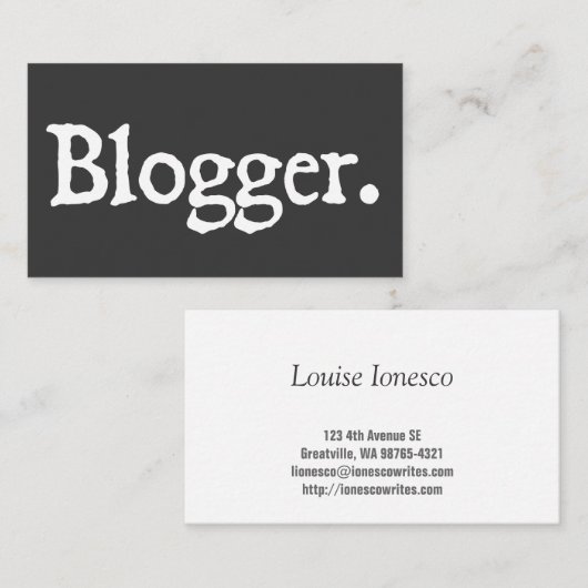 ブロガー 名刺 (正面/裏面)