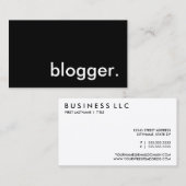 ブロガー。 名刺 (正面/裏面)
