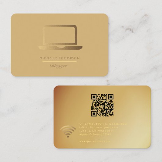 ブロガーQRコード名刺 名刺 (正面/裏面)