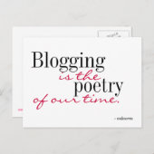 ブログは現代の詩 - ポストカード (正面/裏面)