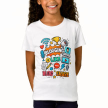 ブロググラフィックTシャツ - 楽しく遊び心のあるデザイン