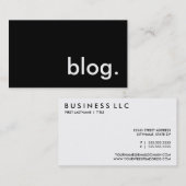 ブログ。 名刺 (正面/裏面)