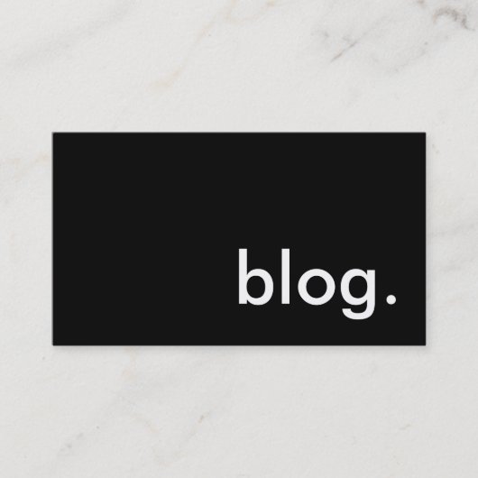 ブログ。 名刺 (正面)