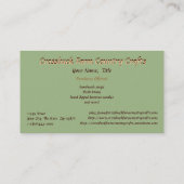 ブログ – Crossbuck Farm名刺 名刺 (裏面)